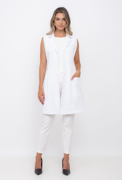 Jaleco Sem Manga Com Gola